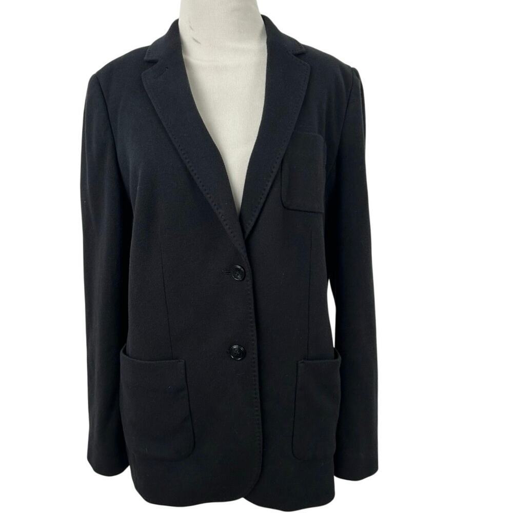 Talbots Aberdeen Black Blazer Jacket Womens Size 10 Classic Career Coat